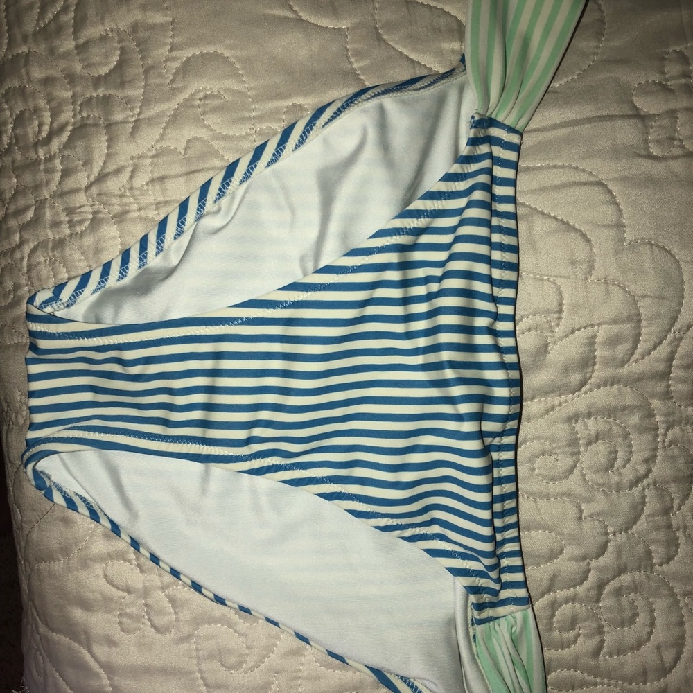 Striped bathing suit bottoms